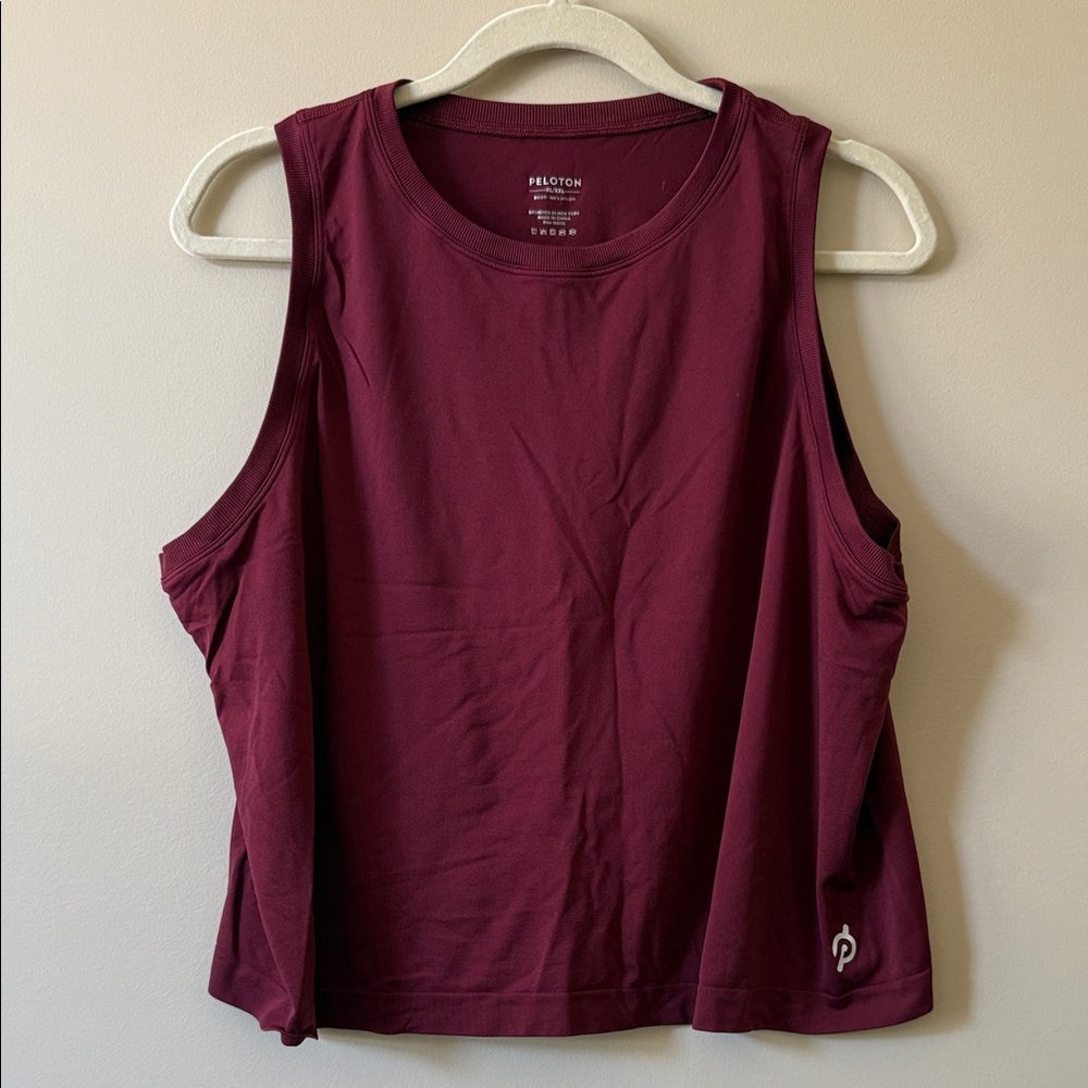 Peloton Women's Maroon Performance crop Tank Top